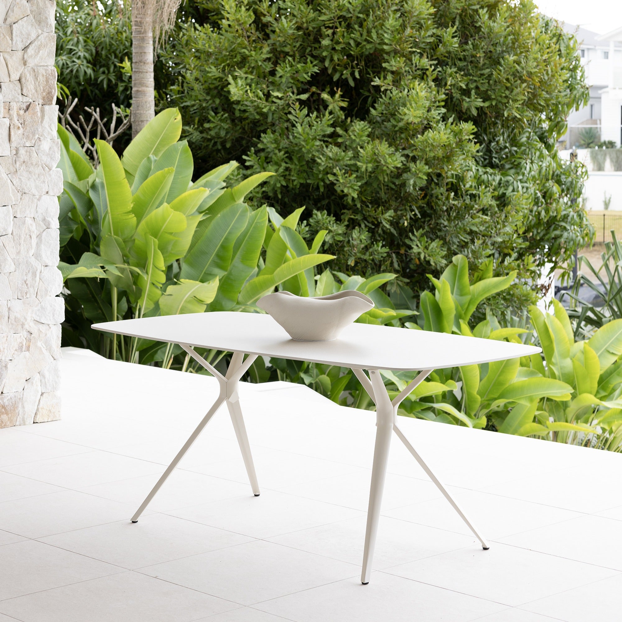AMALFI & CELIA DINING SETTING - 7 PCE IVORY DOVE GREY