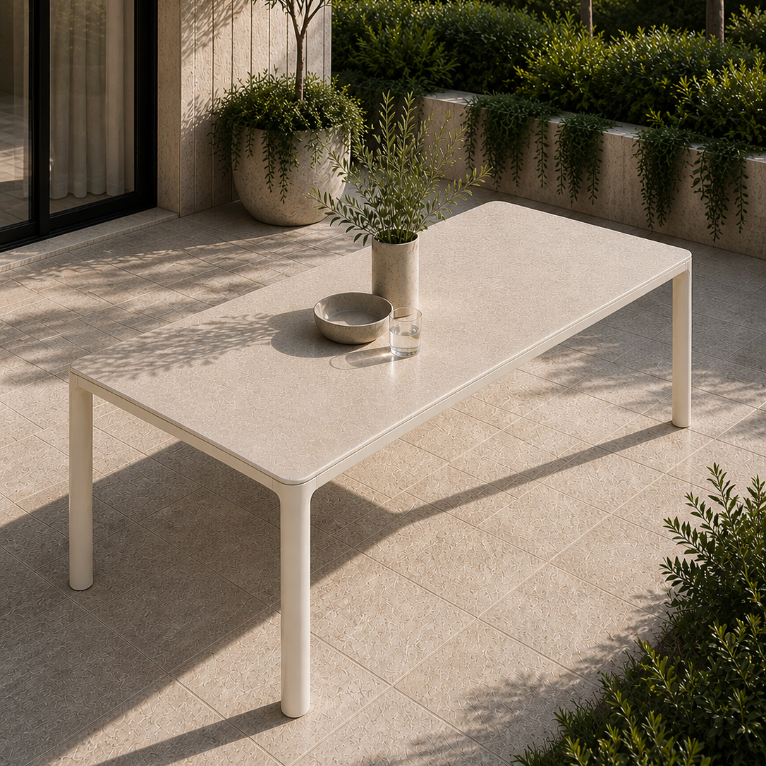 Aspen Dining Table - Ivory Baroque