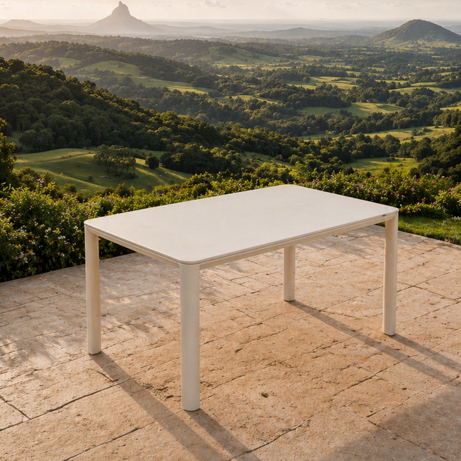 Aspen Dining Table - 180x90cm White Marble