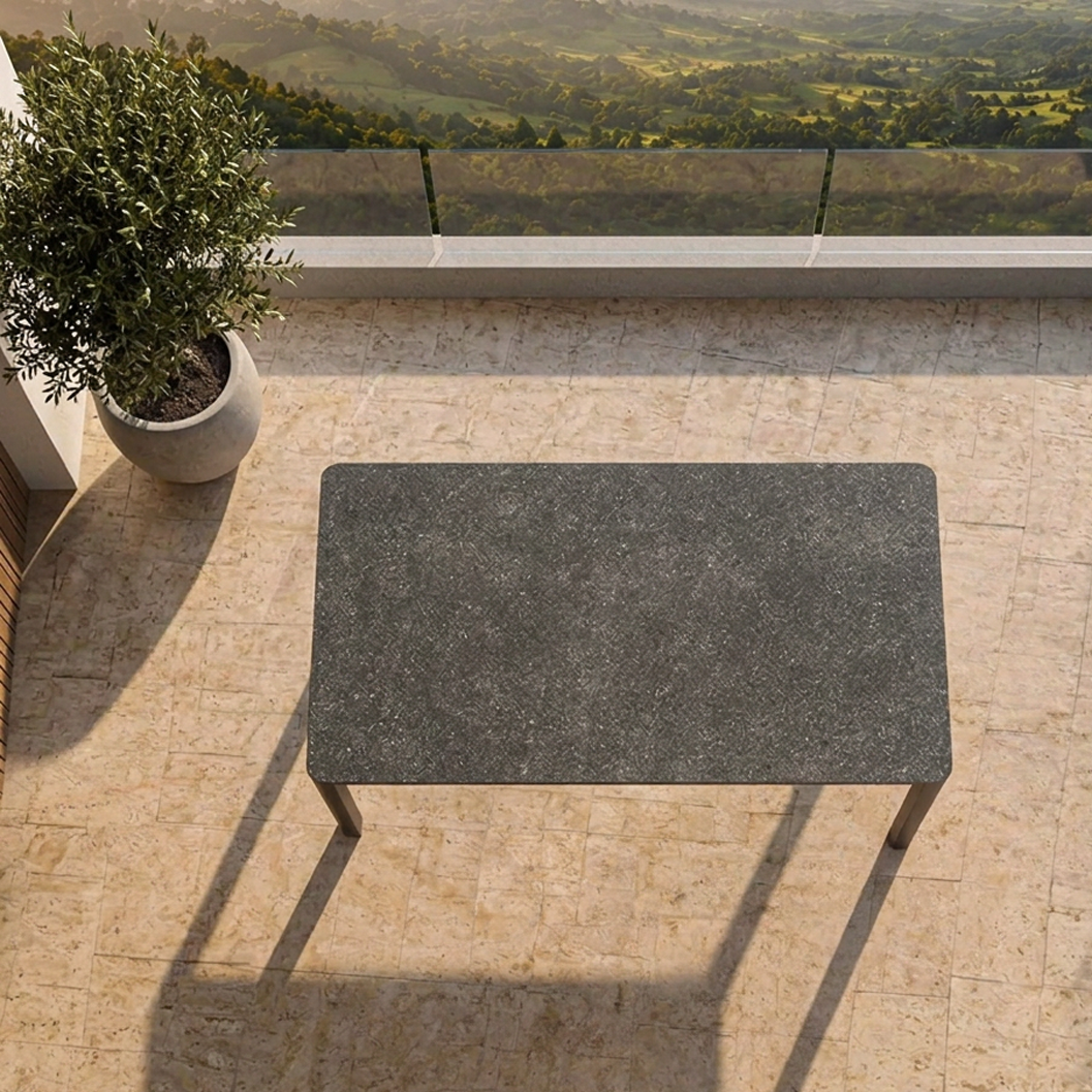 ASPEN DINING TABLE 180 X 90CM DARK CHARCOAL