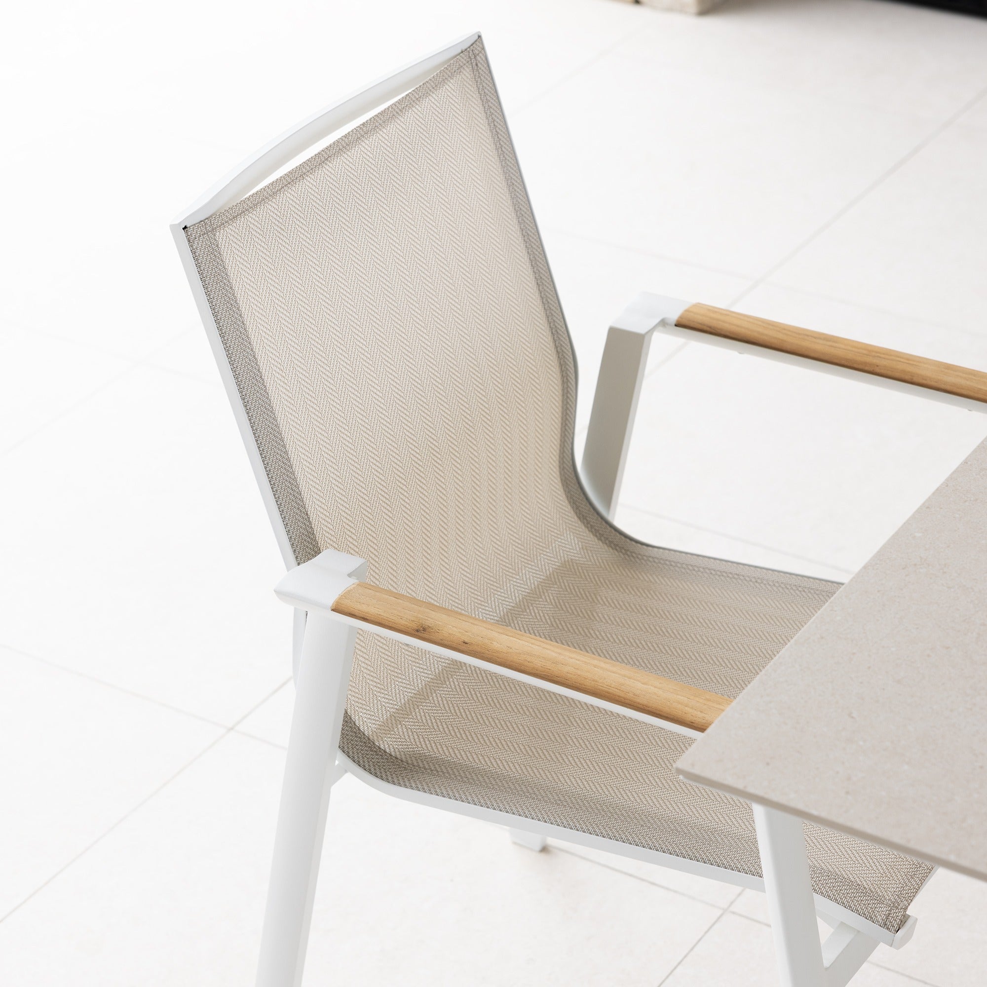 CARSON EXTENSION & LUCA DINING SETTING - 11 PCE WHITE IVORY