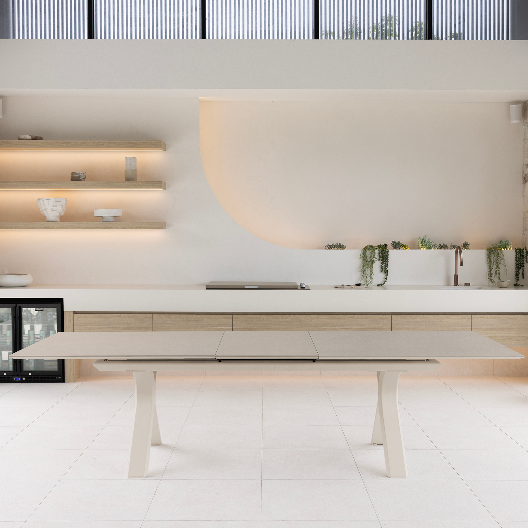 CARSON EXTENSION TABLE - IVORY