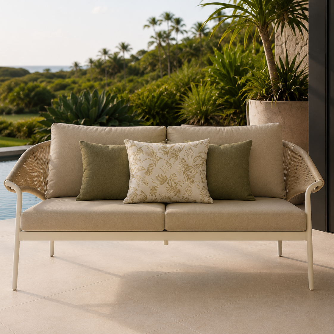 Celia Lounge Setting - 3 pce Natural | Ivory