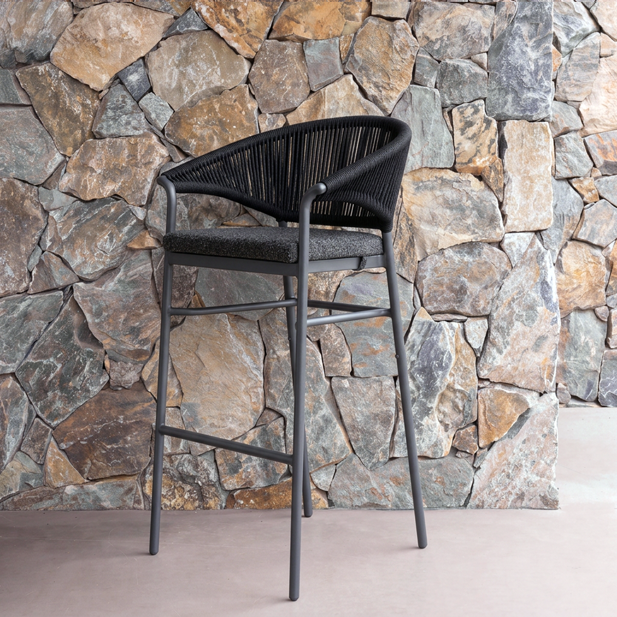 CELIA BAR CHAIR CHARCOAL/BLK