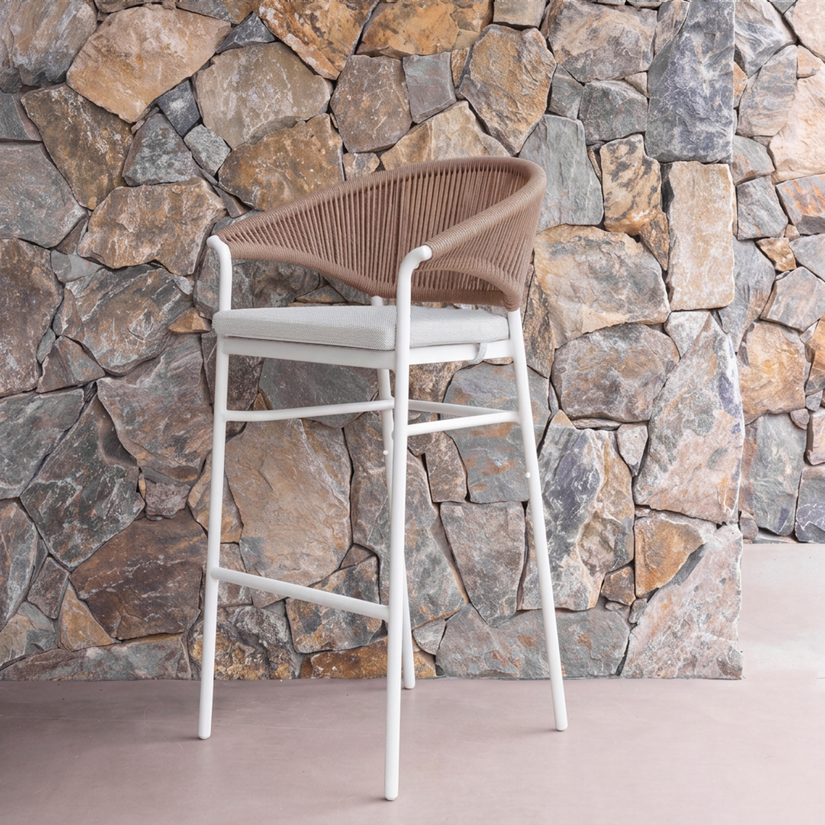 CELIA BAR CHAIR WHITE/NAT/COCONUT