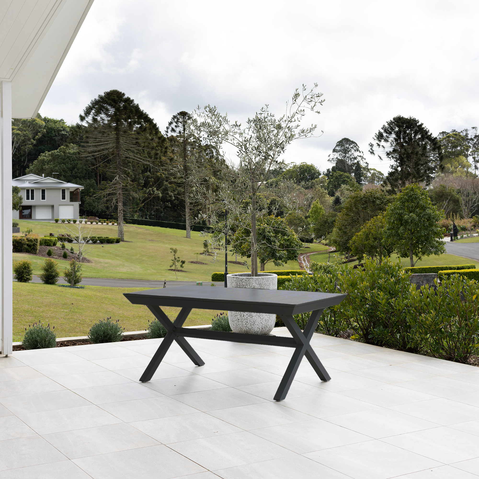 TROPEA  EXTENSION TABLE SMALL- CHARCOAL