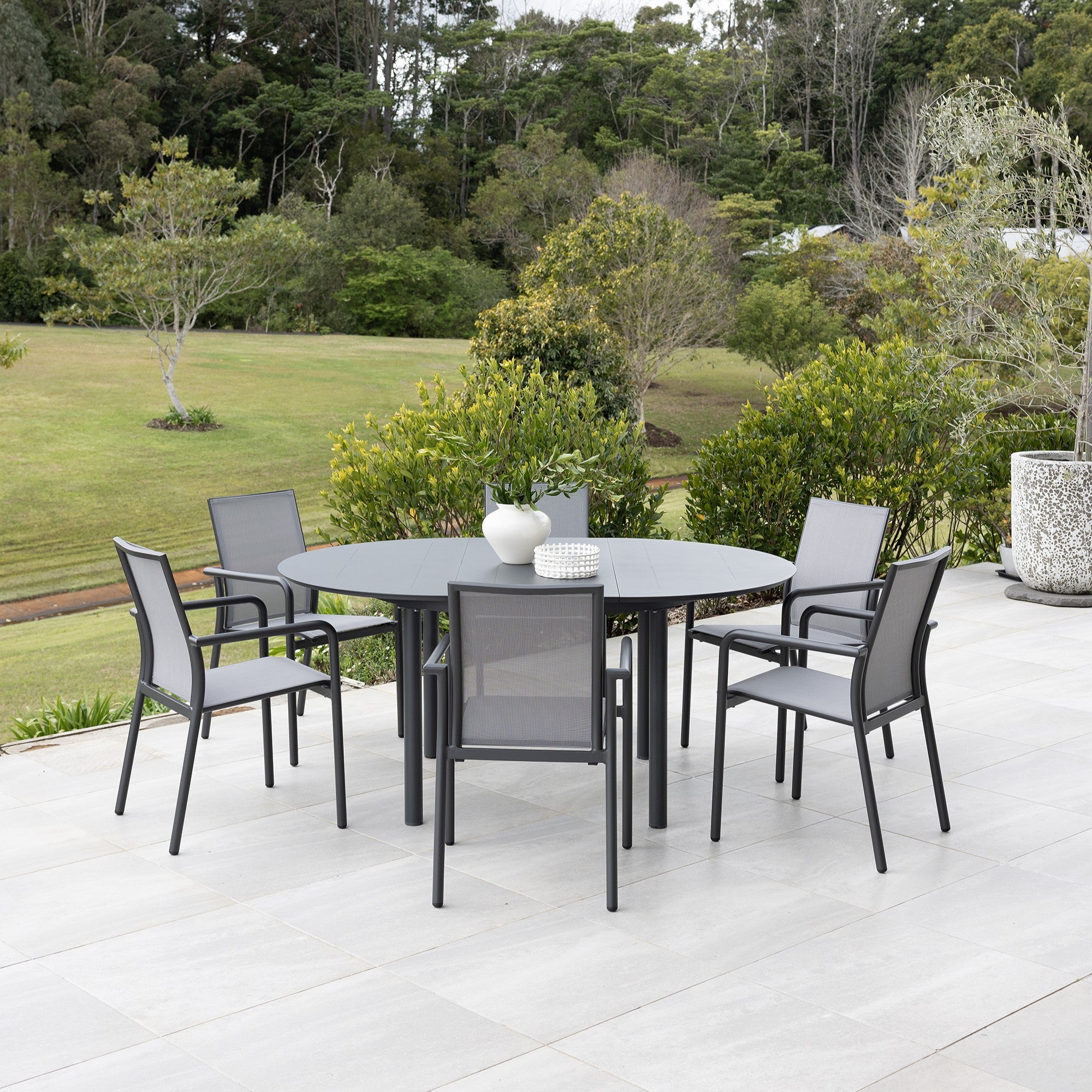 Globe Extension Table - Charcoal
