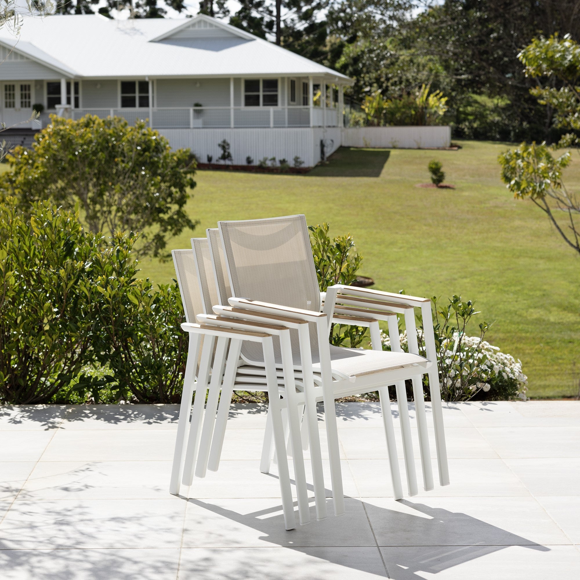 TROPEA  EXTENSION & LUCA DINING LARGE - 15 PCE WHITE