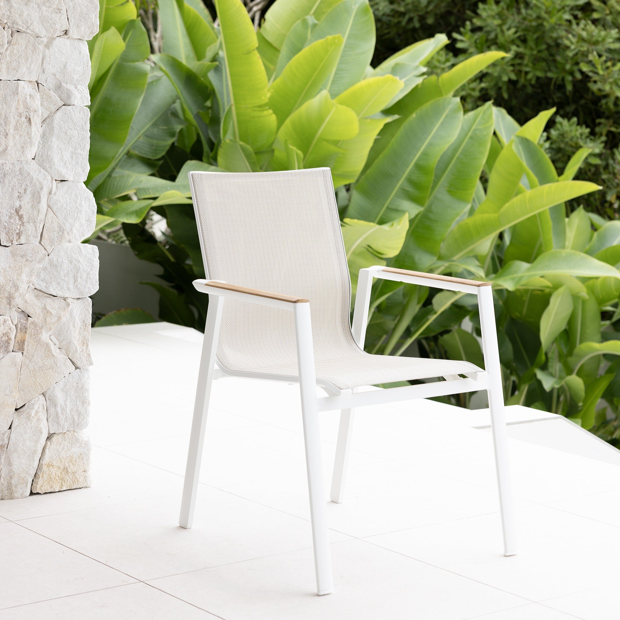 CARSON EXTENSION & LUCA DINING SETTING - 11 PCE WHITE IVORY