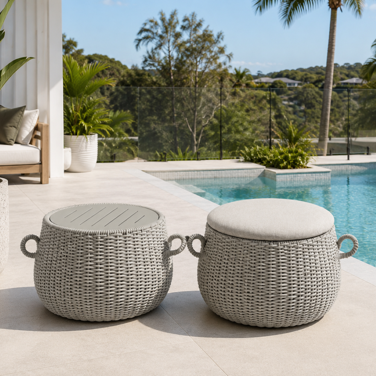 EDEN SIDE TABLE/OTTOMAN