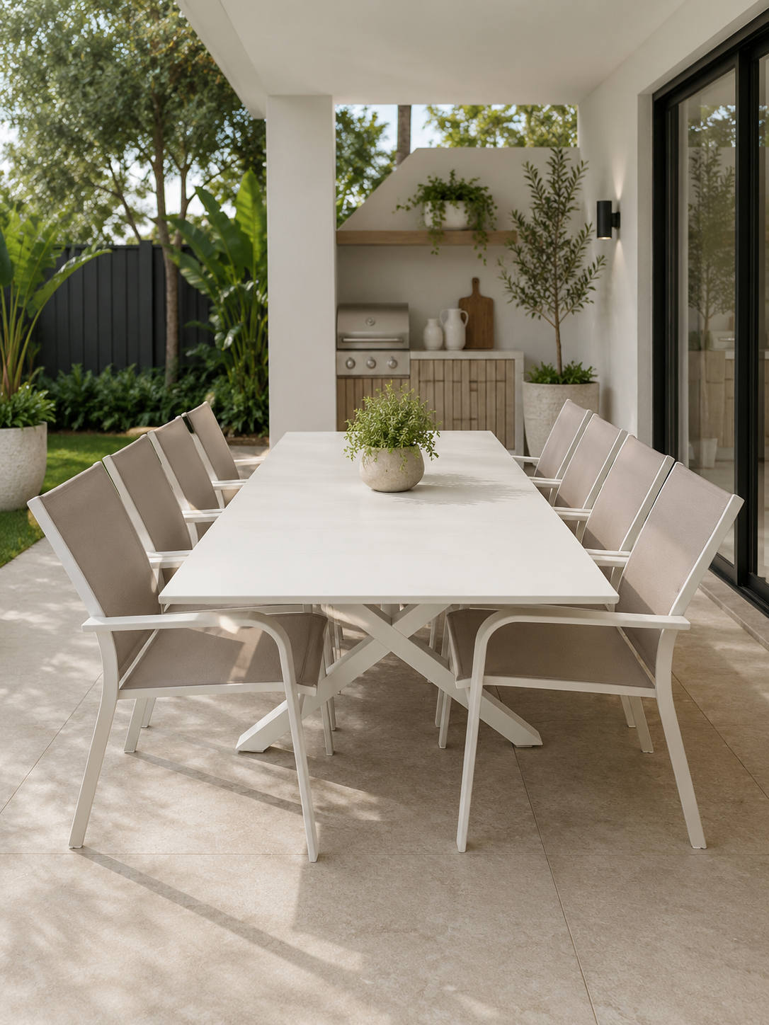 Tropea Medium Extension Table - White