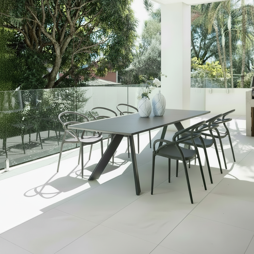 Monterrey & Ostuni Dining Setting - 7 pce Charcoal