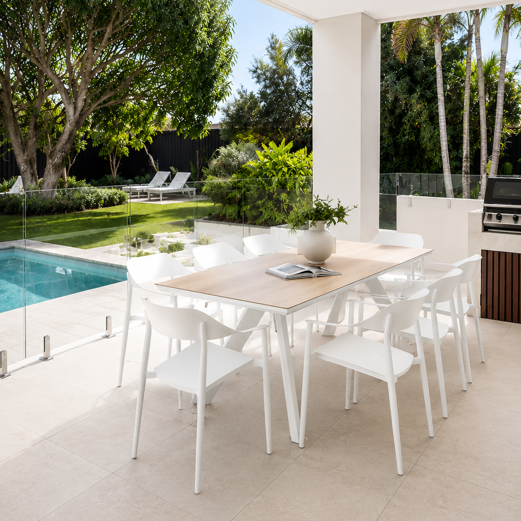 Monterrey & Tala Dining Setting - 9 pce White