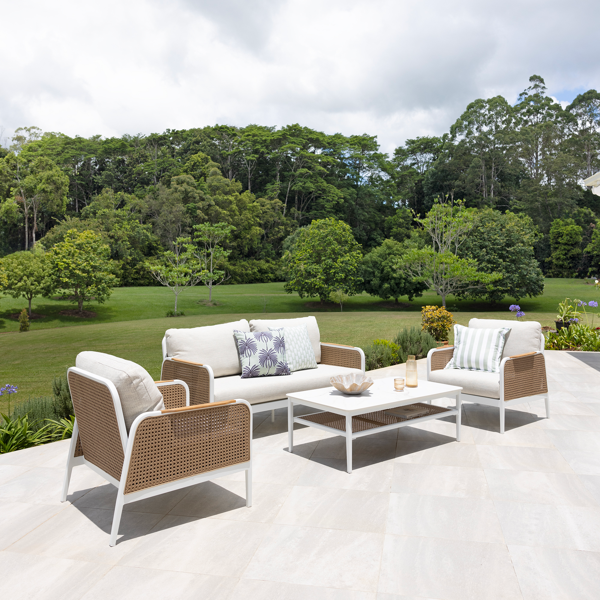 Napa Lounge Setting - 4 pce White