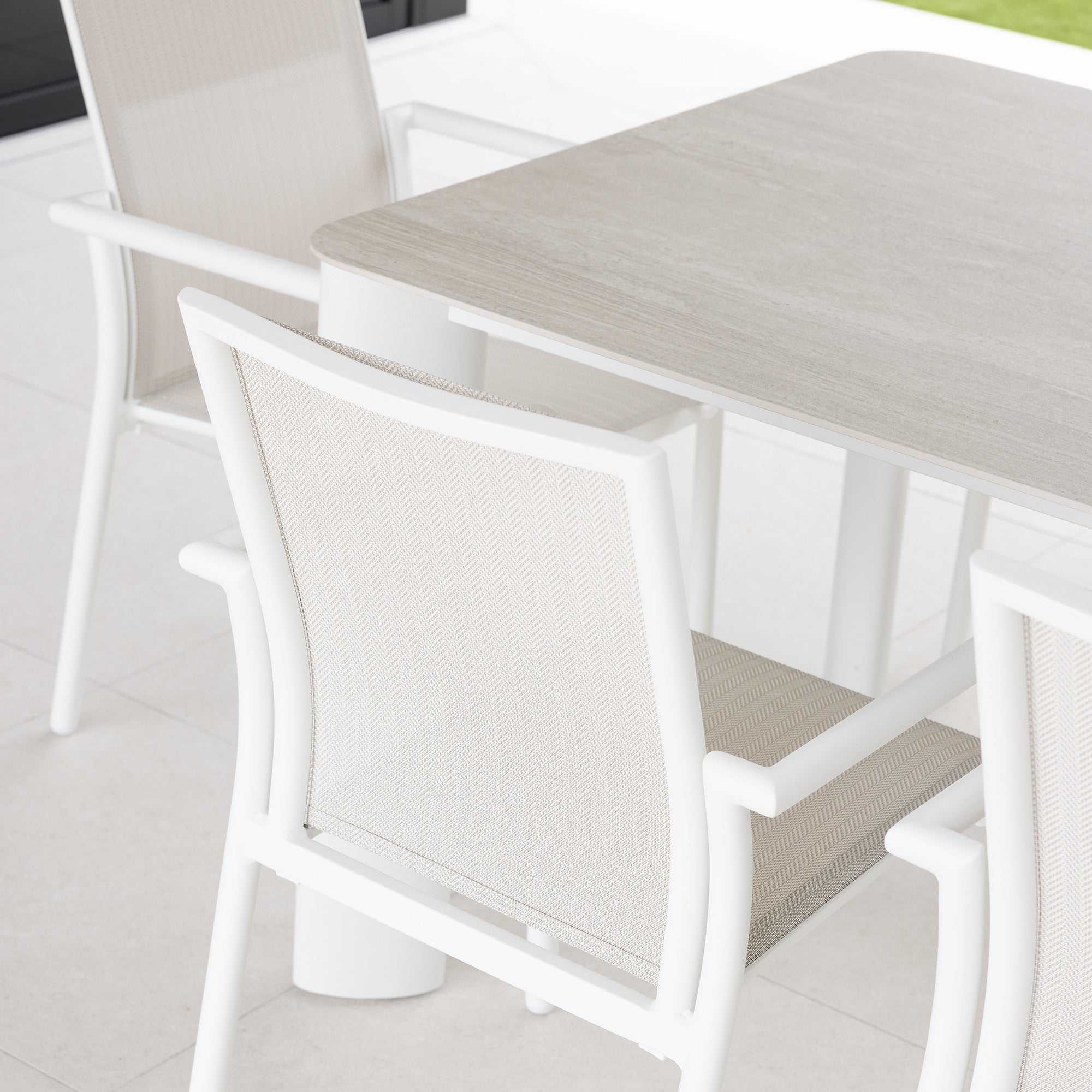 RHONDA & AROHA DINING SETTING 11 PCE - WHITE