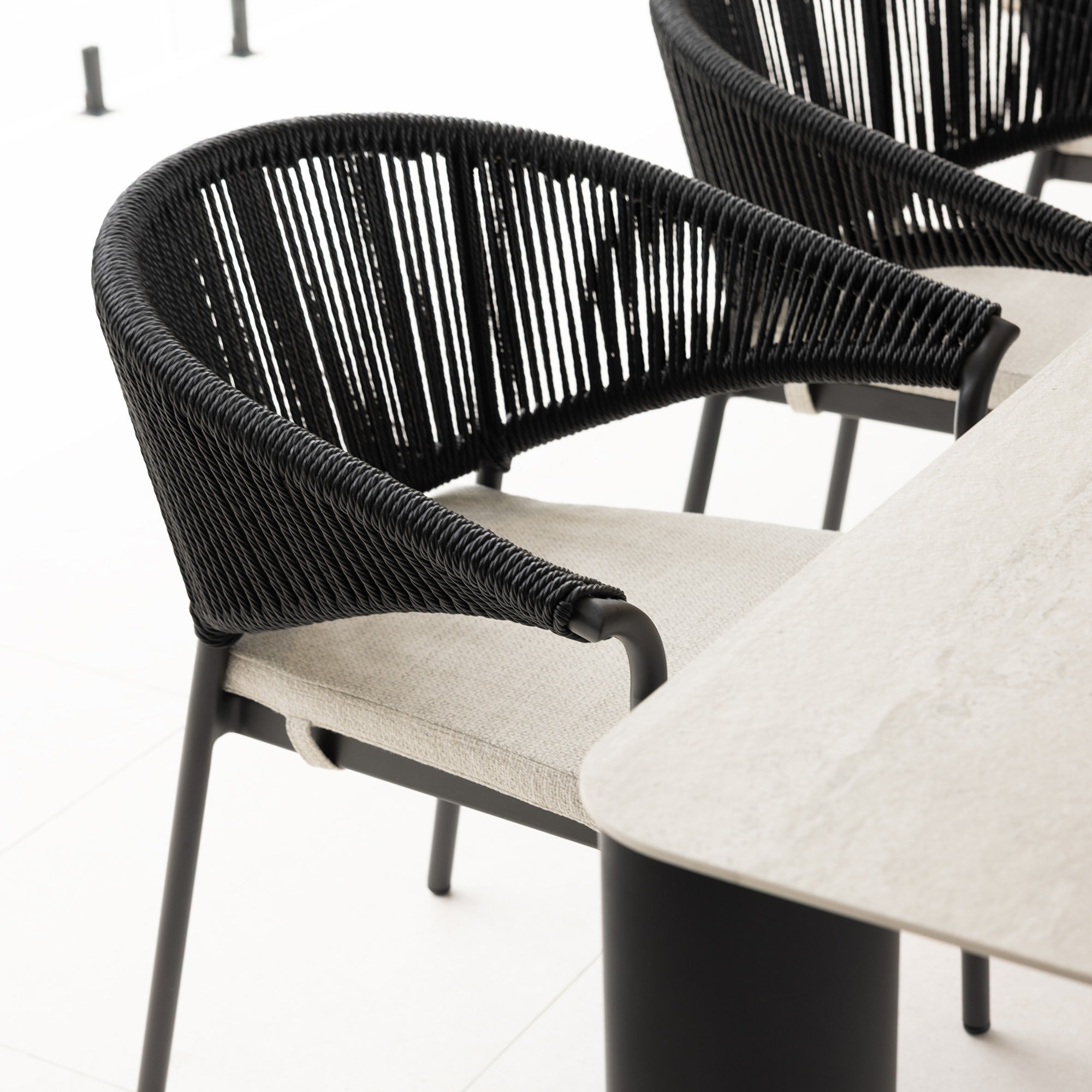 RHONDA & CELIA DINING SETTING - 9 PCE BLACK