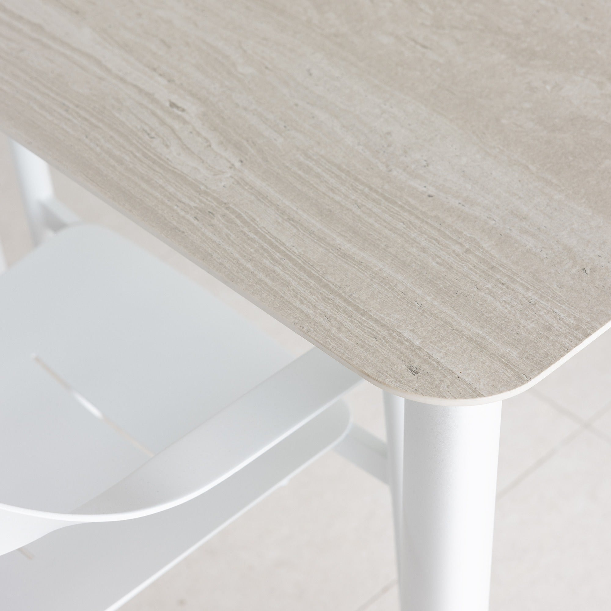 RHONDA & TALA DINING SETTING - 9 PCE WHITE
