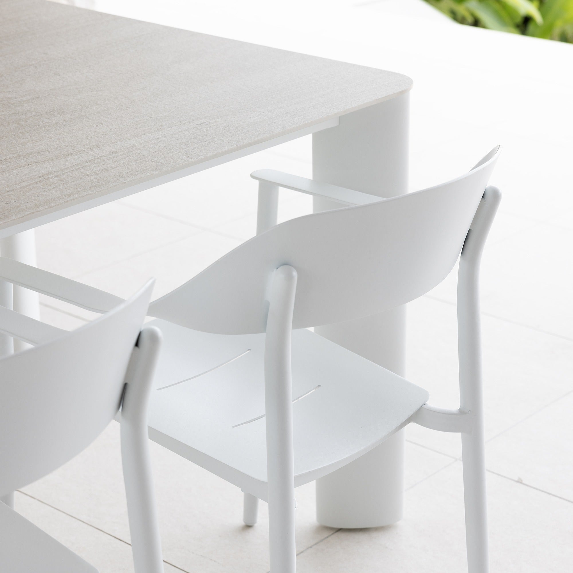 RHONDA & TALA DINING SETTING - 9 PCE WHITE
