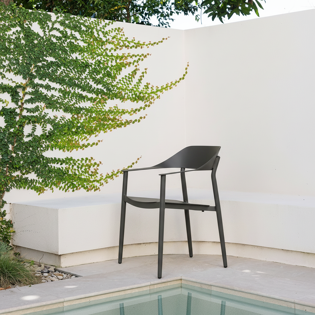 MESA & TALA DINING SETTING 7PCE - CHARCOAL