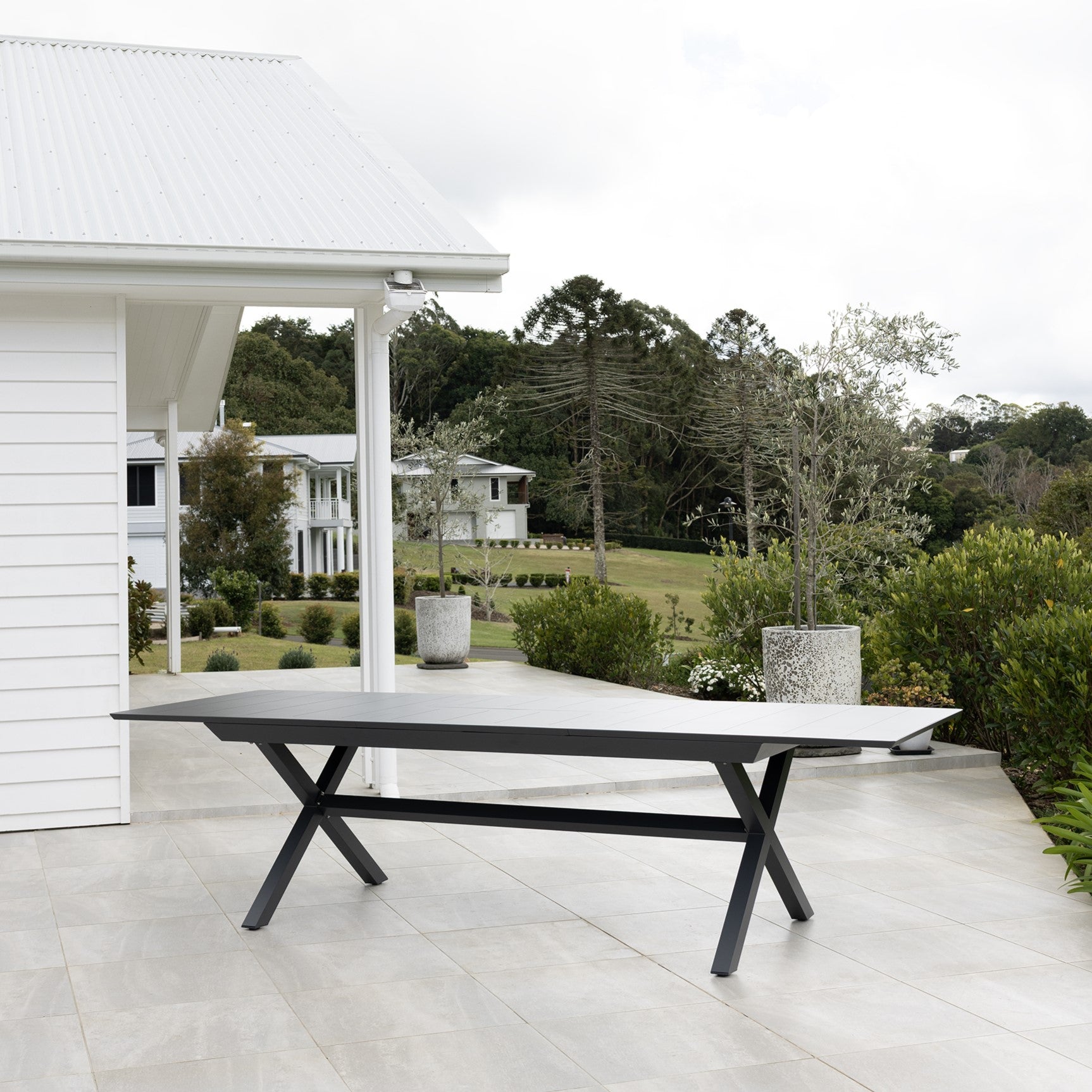 Tropea Medium Extension Table - Charcoal