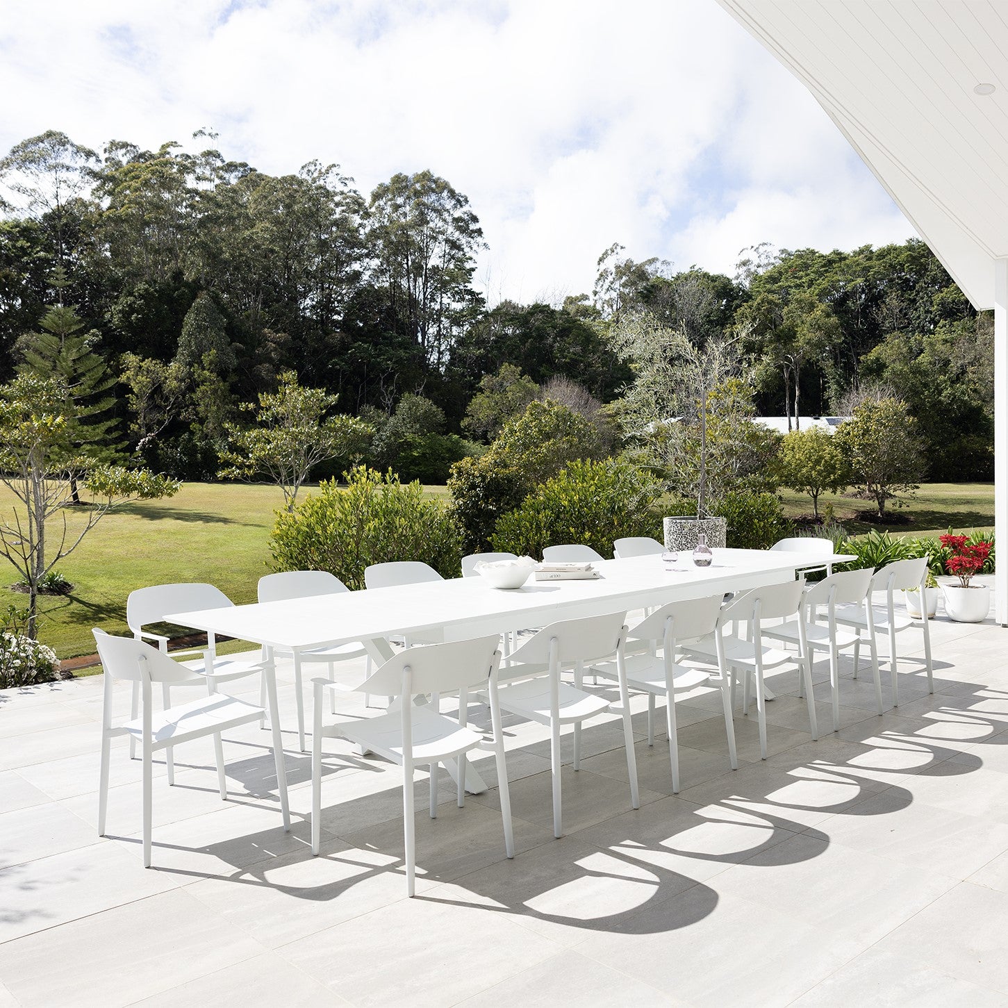 Tropea Extension & Tala Dining Setting - 15 pce White