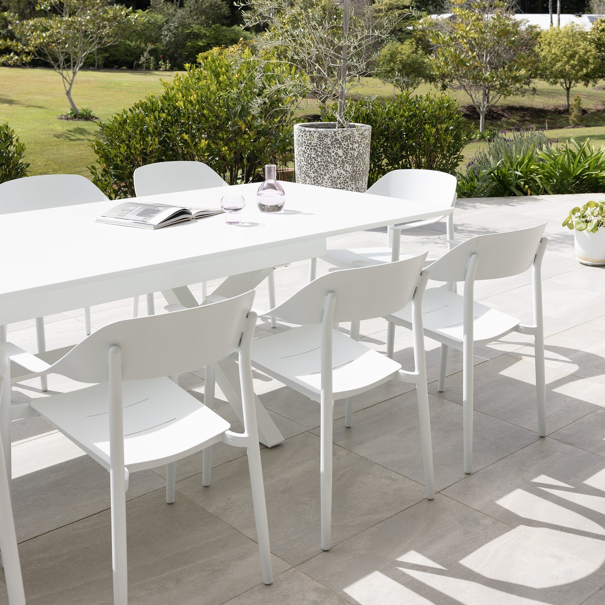 Tropea Extension & Tala Dining Setting - 15 pce White