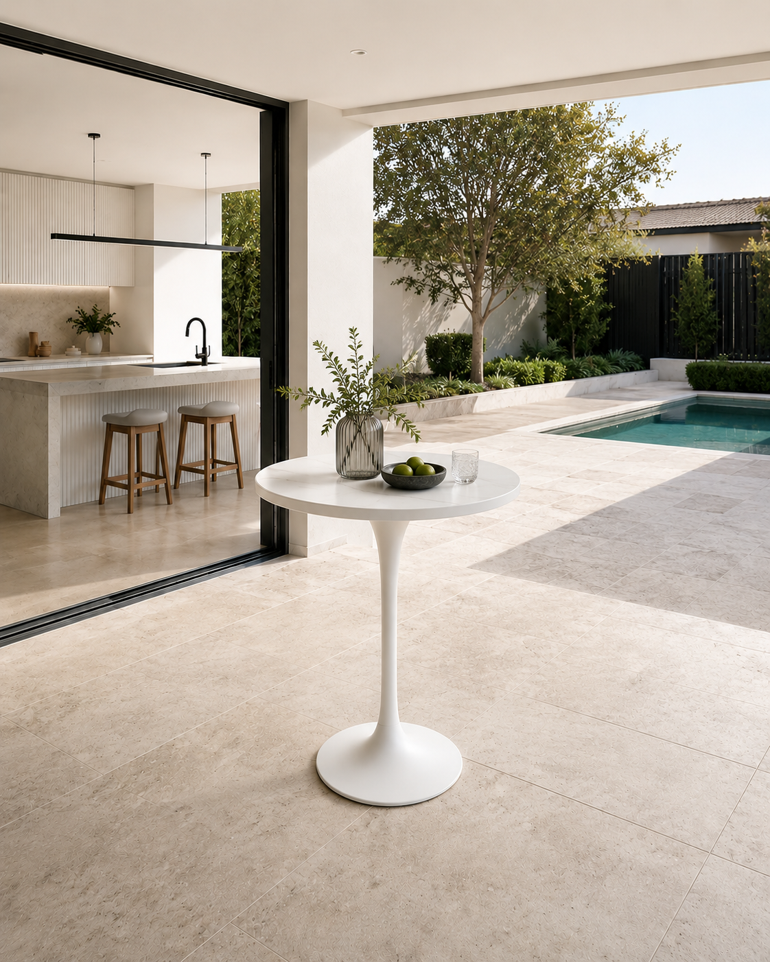 Verona Bar Table White - Sintered Stone