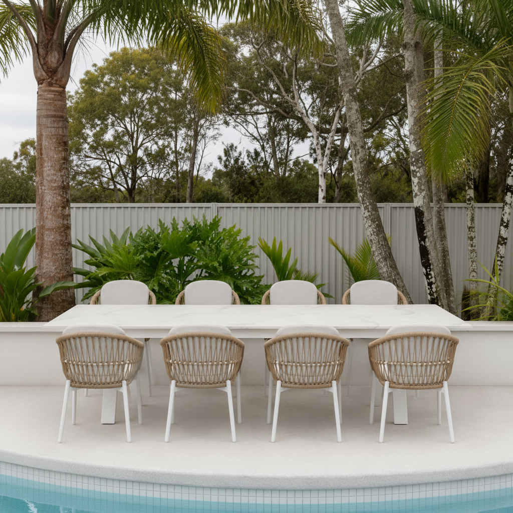 Carson Ext & Amalfi Dining Setting - 9 pce