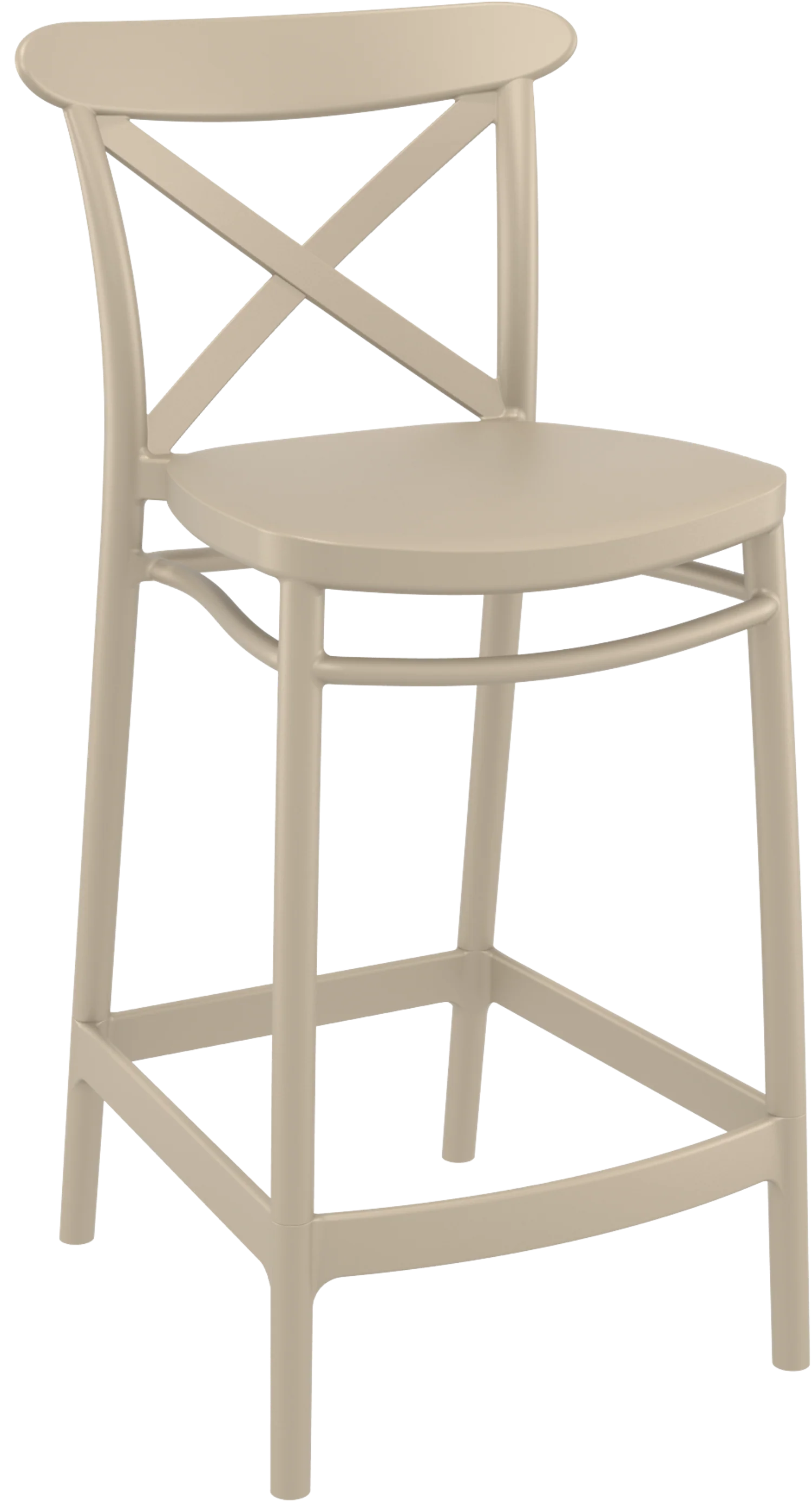 Cross  Resin Bar Chair