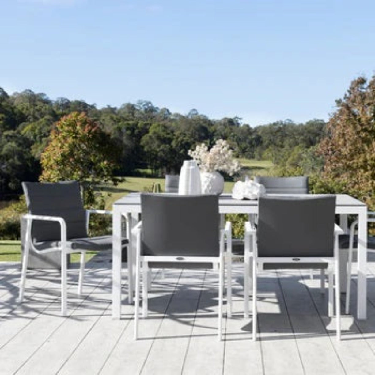 Frejus & Cassis Outdoor Dining Setting - White