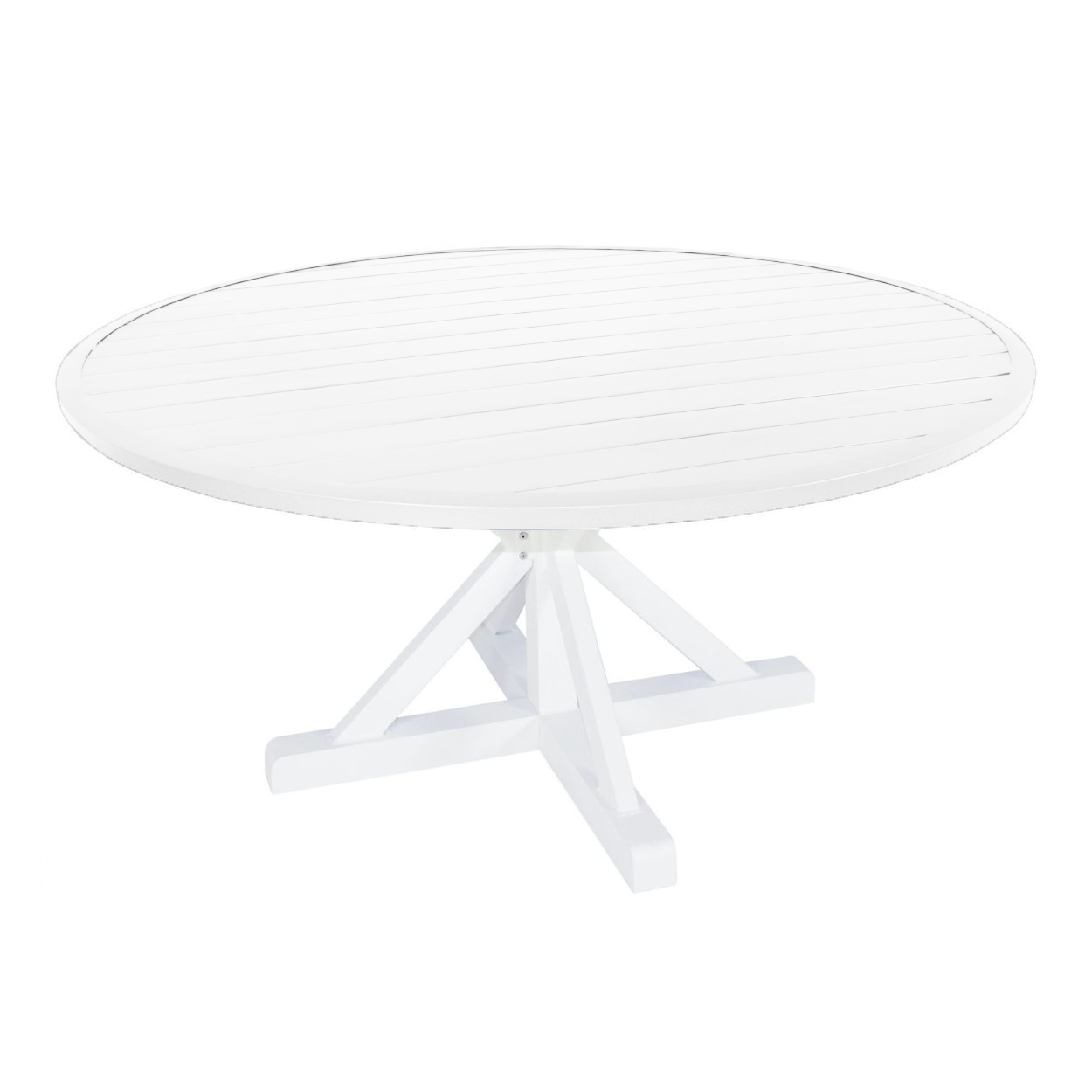 Hamptons Round Dining Table - White