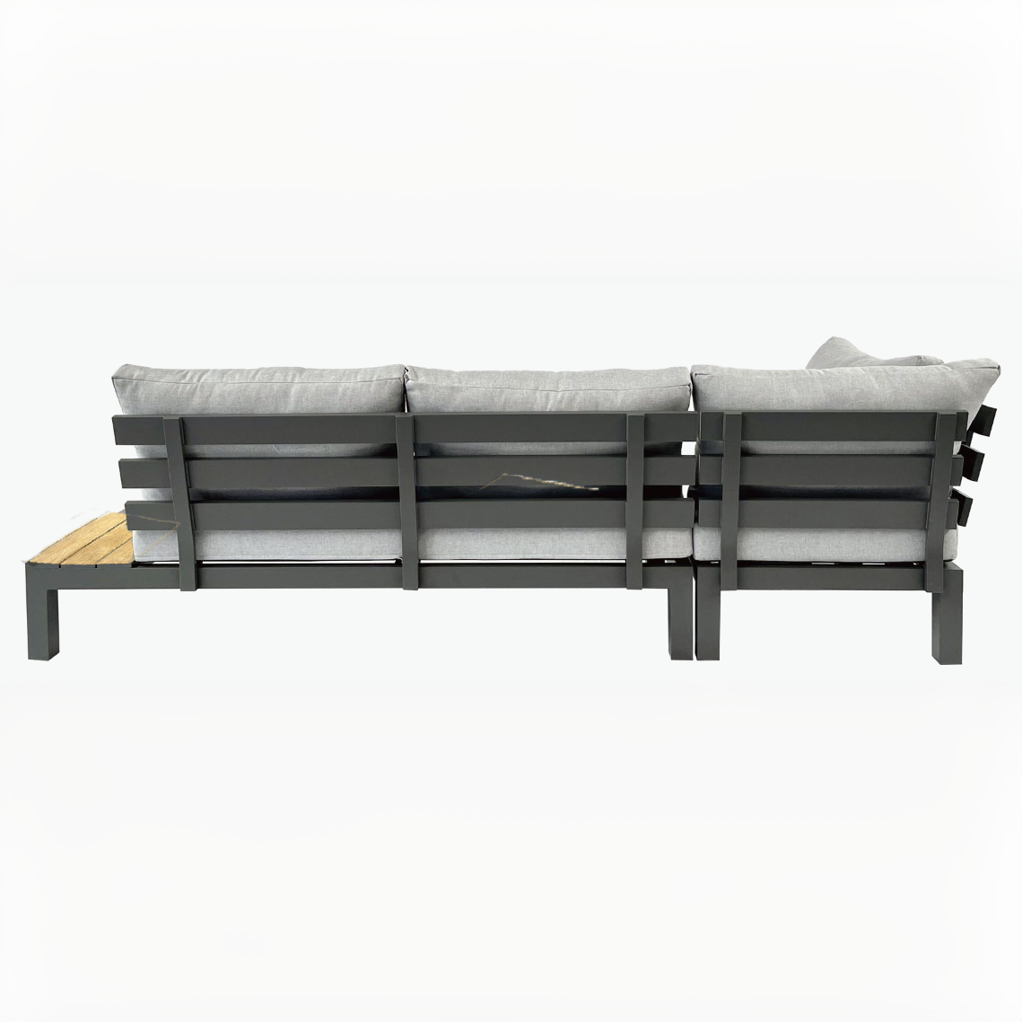 VITA 3 PCE CORNER LOUNGE CHARCOAL WITH COFFEE (RIGHT HAND CHAISE)