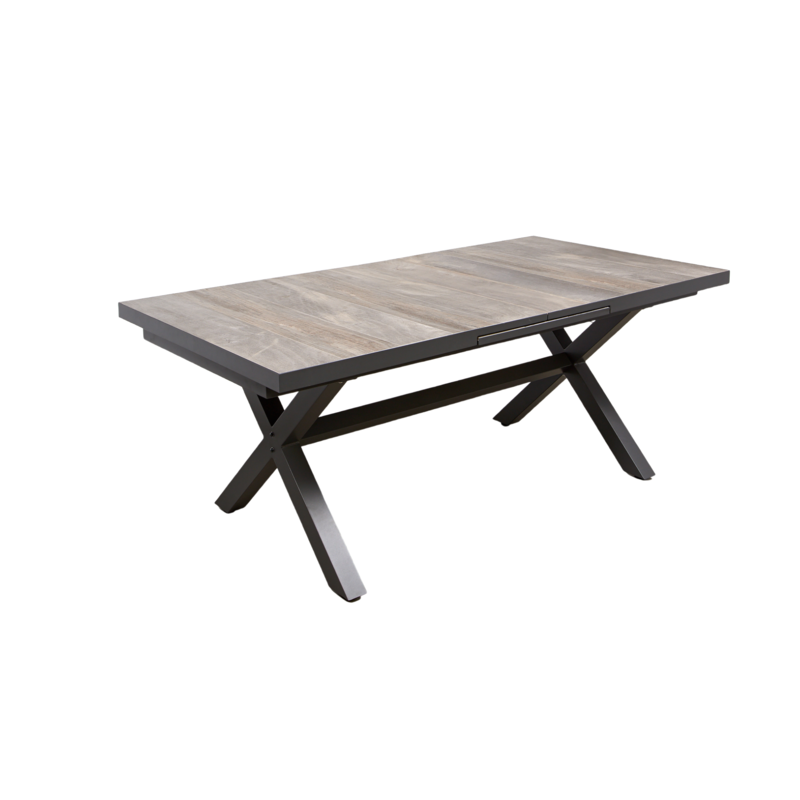 Royce & Yamba Extension Dining Setting - 9 pce Charcoal