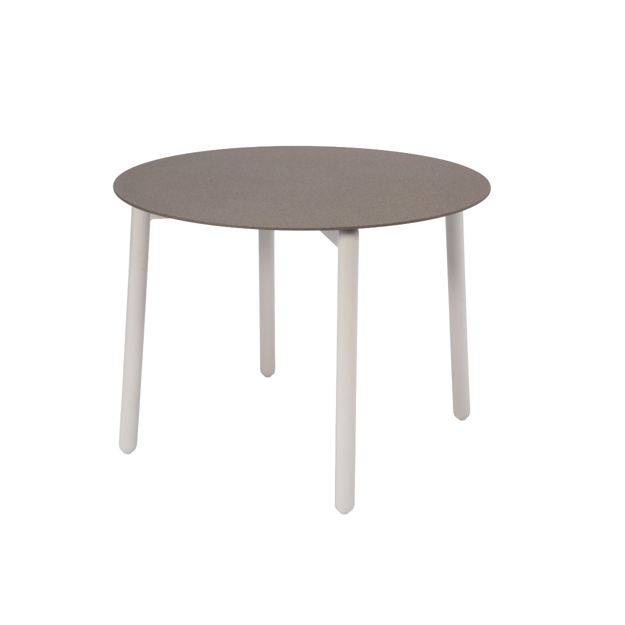 Round Spray Stone Table with Aluminium legs