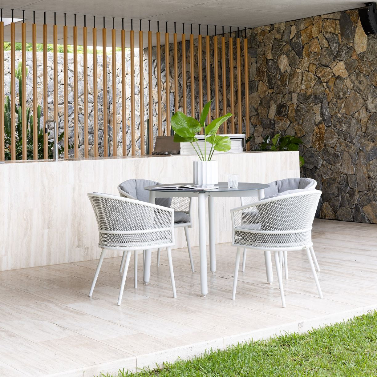 Mambo & Aria Dining Setting - White