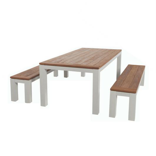 Sense Bench Dining Setting - White